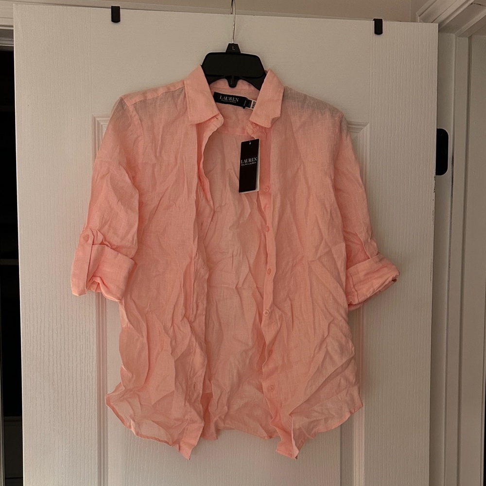 Ralph Lauren Pink Opal Button-Front Shirt